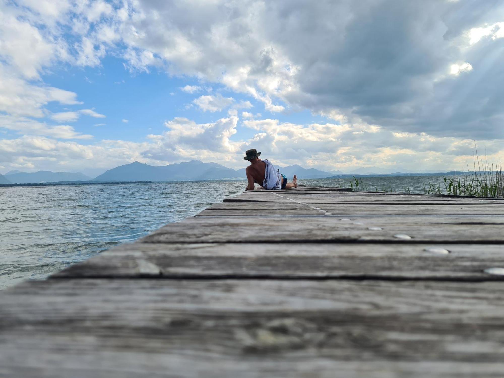 Vintage Studio Am Chiemsee Übersee Exteriör bild
